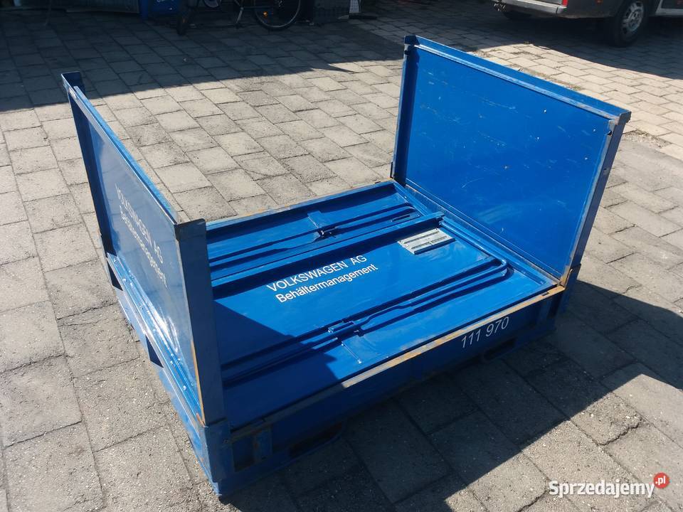 skrzynia metalowa duża mocna składana 16x12x085 Gliwice