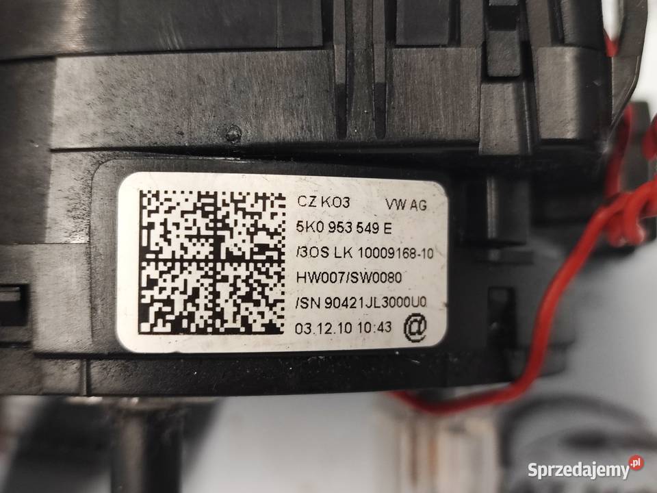 VW GOLF VI 11r AIRBAG taśma zwijak 5K0953549E świętokrzyskie Kielce