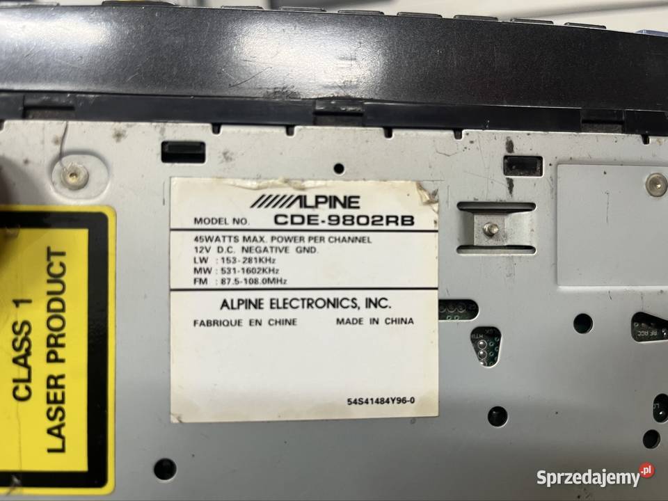 Radio samochodowe Alpine CDE9802RB