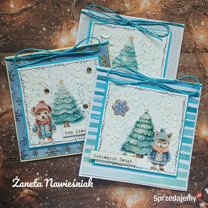 Kartki świąteczne hand made różne wzory