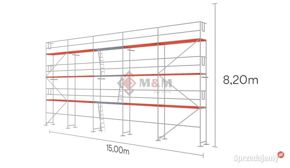 NOWE Rusztowanie elewacyjne 15x82m zestaw Stare Siołkowice