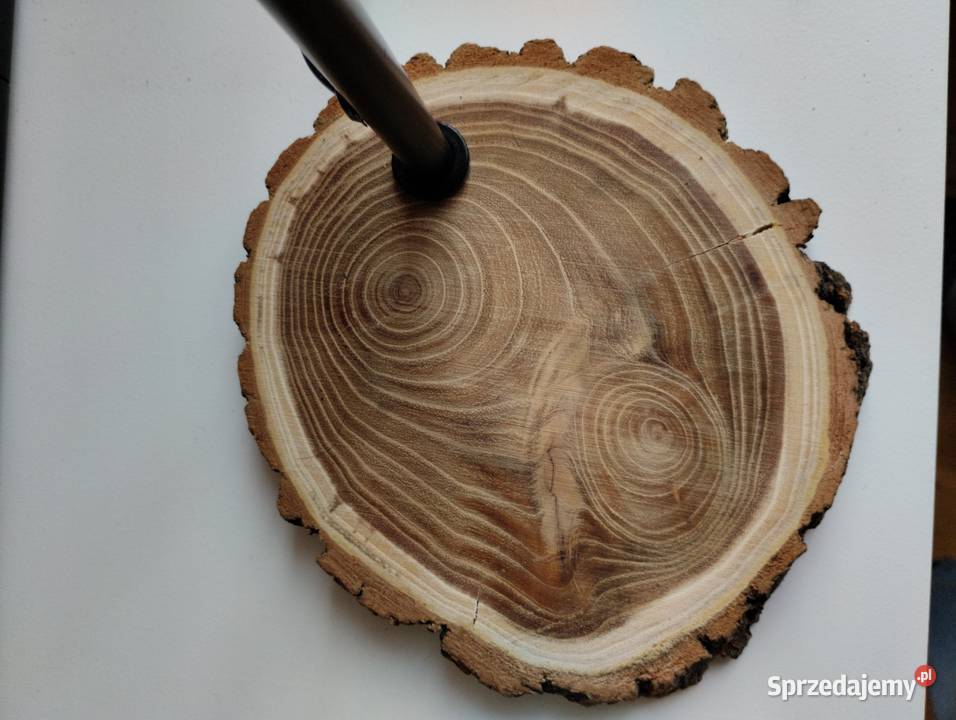 Industrialna lampka loft z plastra akacji i małopolskie Kraków