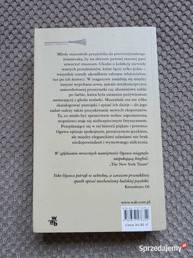 Muzeum ciszy Yoko Ogawa Kraków sprzedam