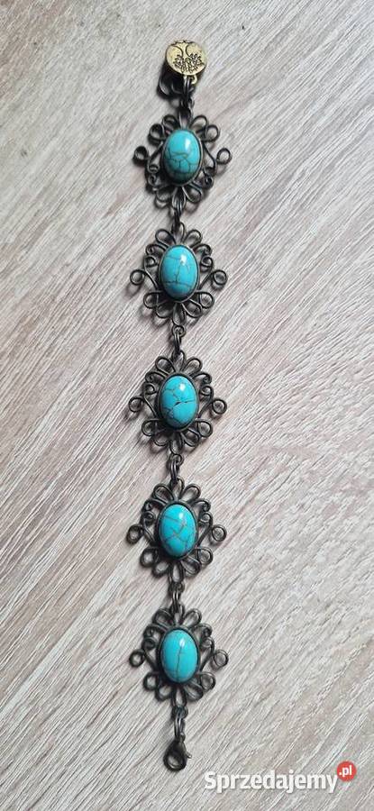 Turkus naturalny Komplet biżuterii vintage Bydgoszcz