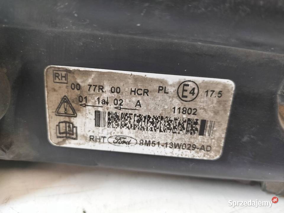 LAMPA PRZÓD PRAWA LIFT EUROPA 8M5113W029AD Ford świętokrzyskie