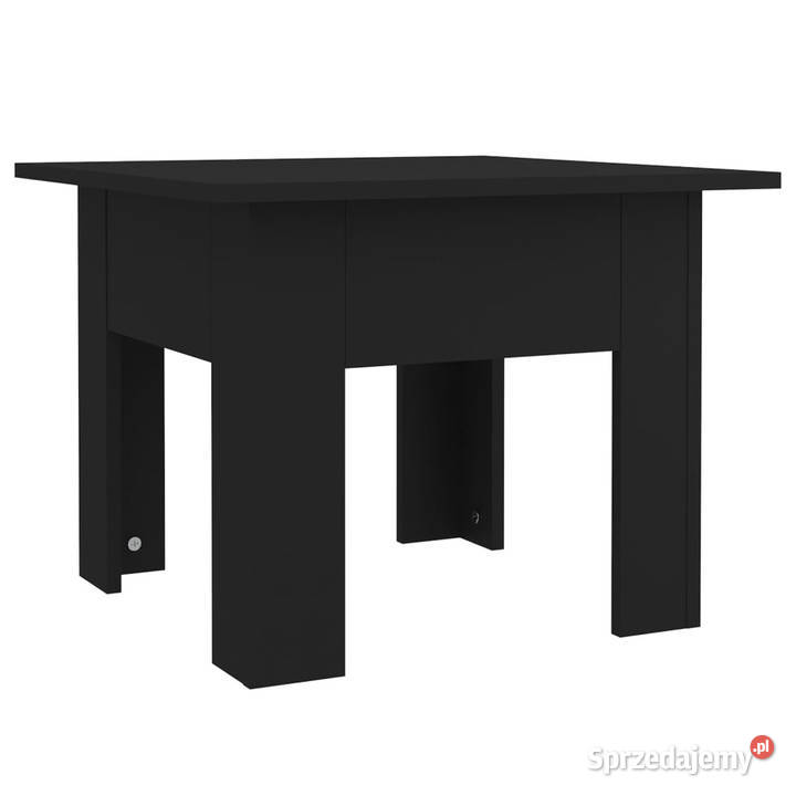 Stolik kawowy czarny 55x55x42 materiał