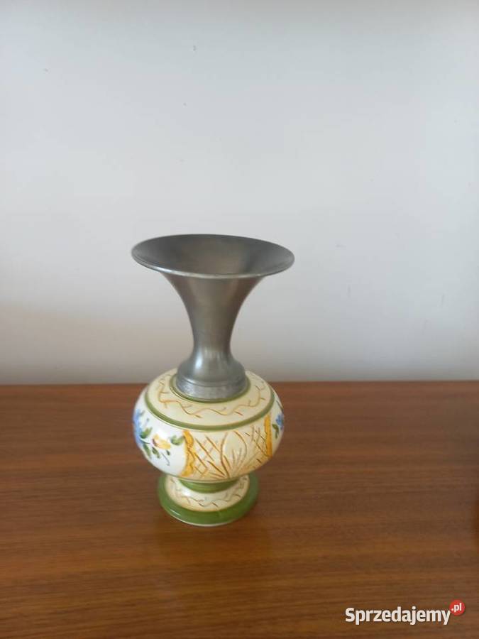Wazon artystyczny Tirol cyna ceramika Toruń
