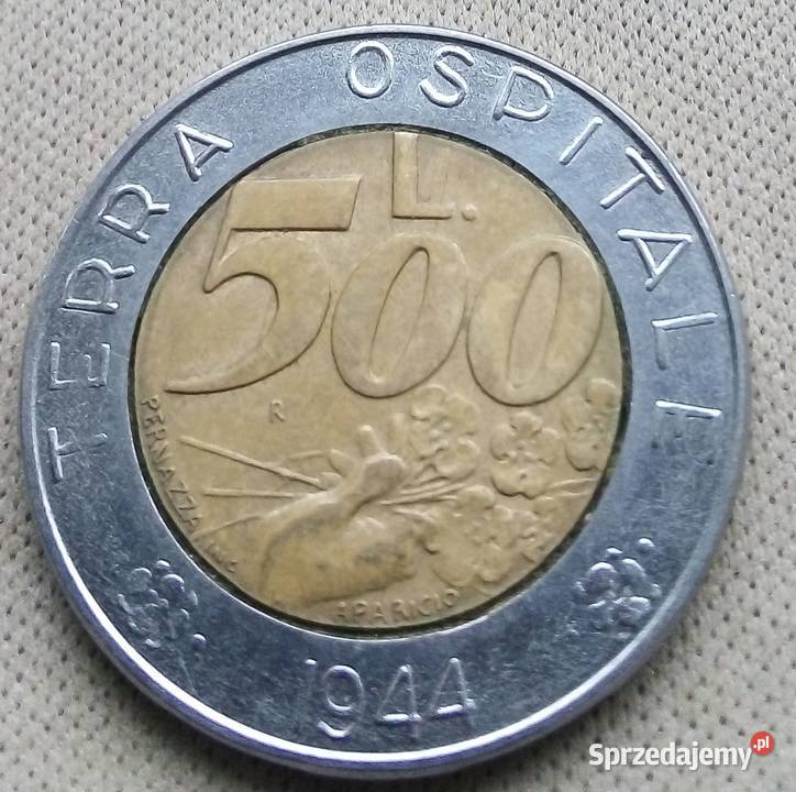 SAN MARINO500 LIRÓW1991 r BIMETAL sprzedam