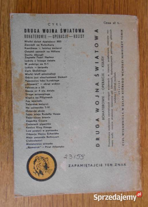 Żółty Tygrys Zemsta barona Grunlanda 1959 Parczew