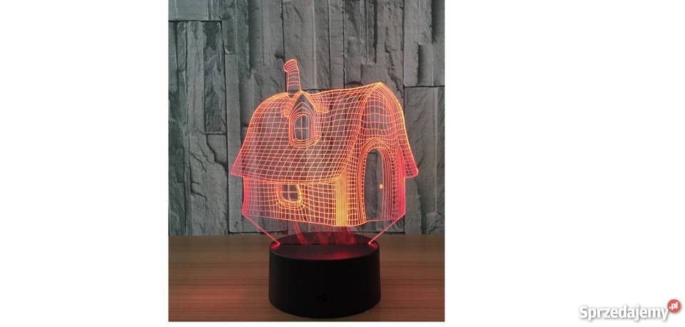Lampka nocna LED 3 D domek zamek Bukowa