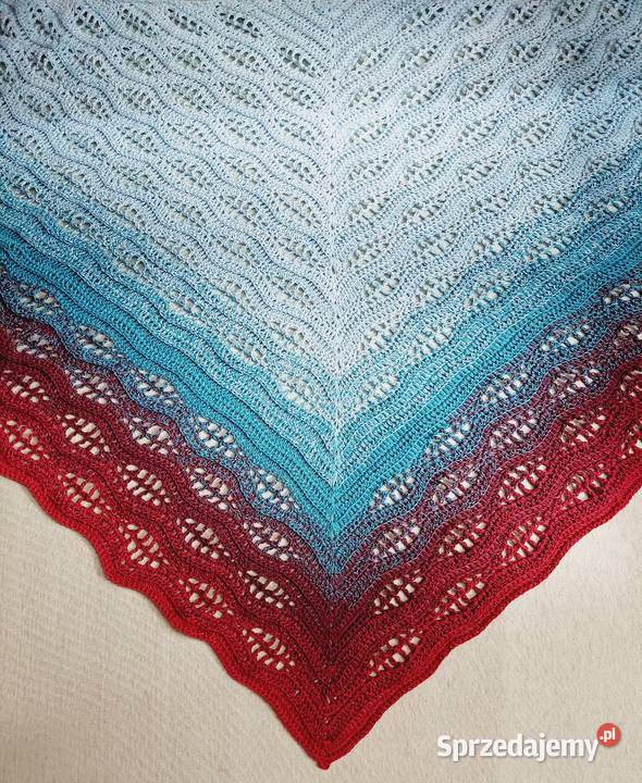 Chusta wykonana na szydełku RĘKODZIEŁO Bydgoszcz