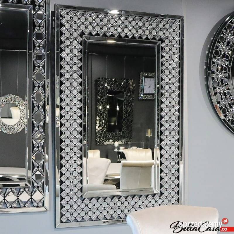 Lustro dekoracyjne do przedpokoju salonu glamour Warszawa