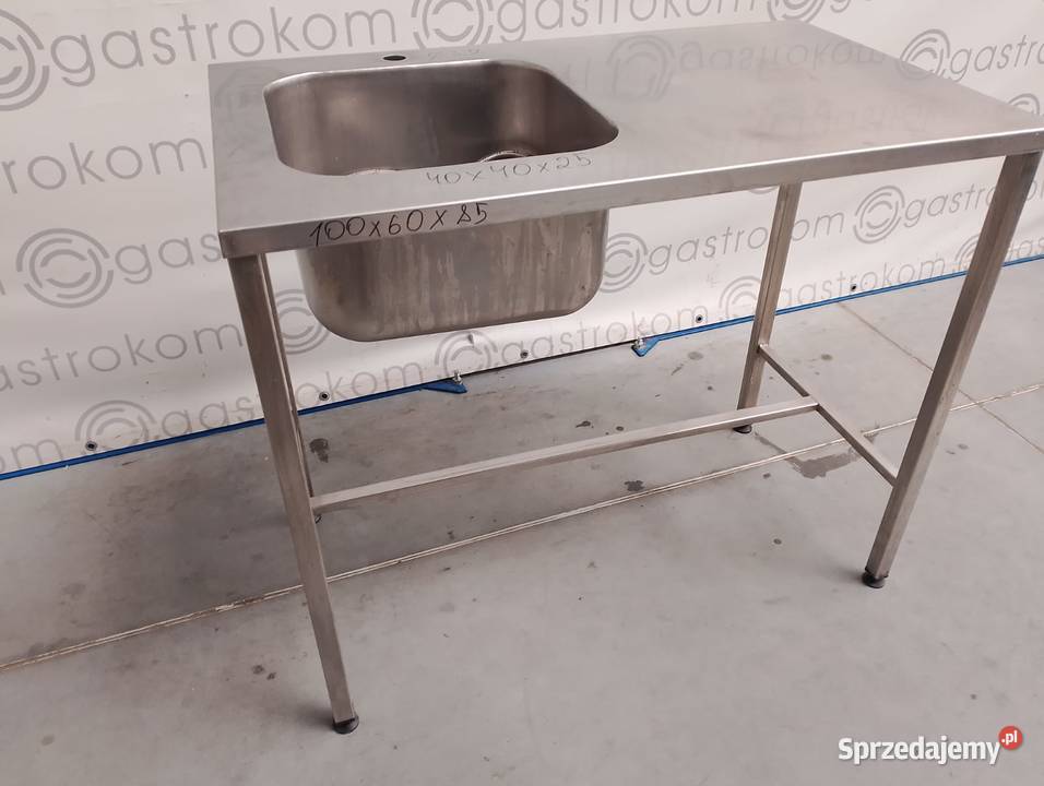 Stół ze zlewemL i wzmocnieniami 100x60x85 bez Wrocław