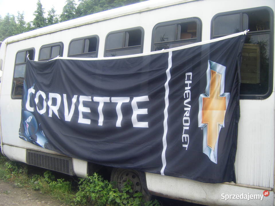 Corvette Duza Flaga Reklama Chevroleta Corvette Dębica