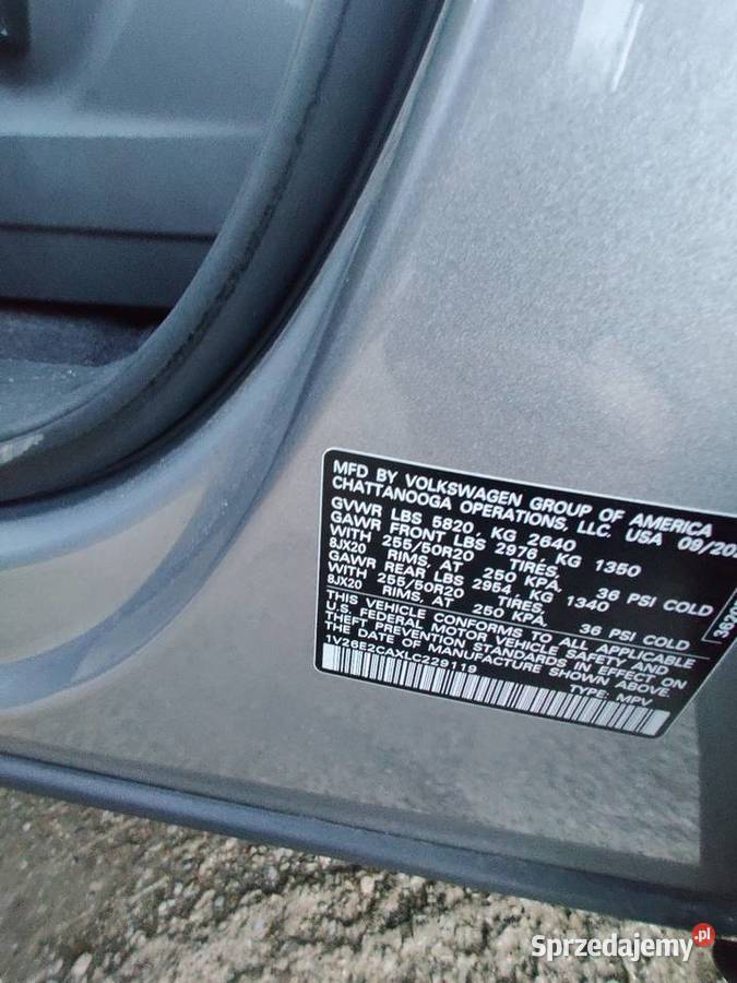 Volkswagen Atlas Cross Sport SE 2020 4motion 36 świętokrzyskie