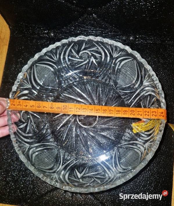 Kryształowa misa na owoce lata 60 PRL Vitage opolskie Namysłów