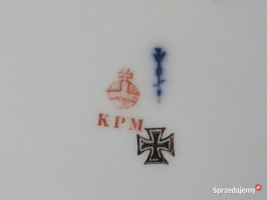 Poteżny talerz KPM pierwsza wojna Żelazny Krzyż małopolskie Kraków sprzedam