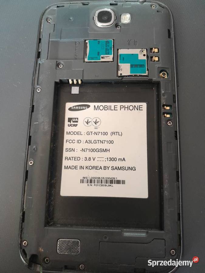 Telefon komórkowy Samsung GTN7100 Samsung Galaxy małopolskie Wieliczka