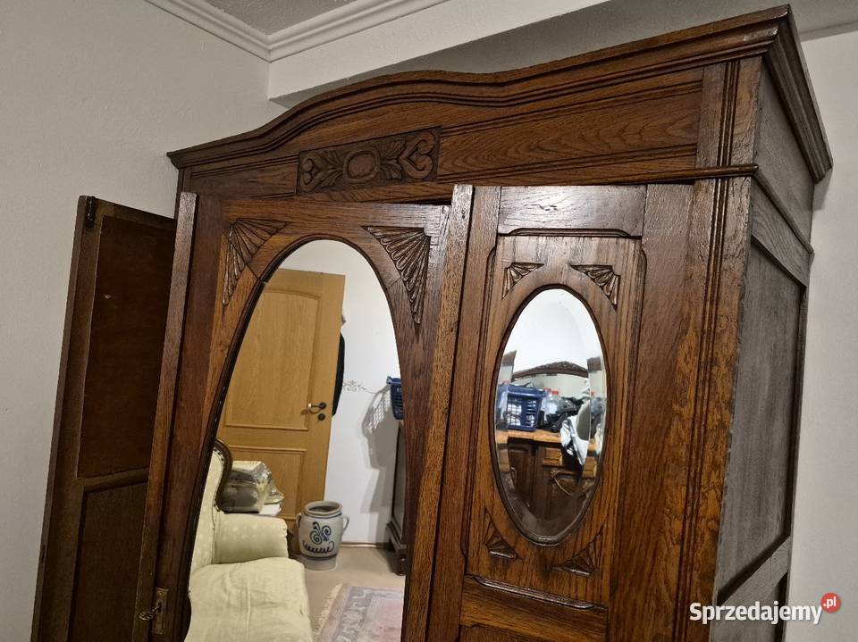 Stara szafa secesyjna garderobiana dębowa z 56cm Sypniewo sprzedam