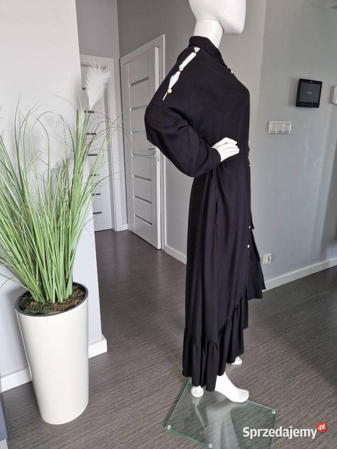 Czarna sukienka szmizjerka Nowogard