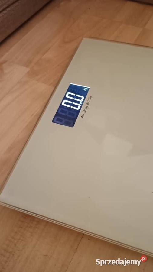 Waga łazienkowa biała szkło Lubartów