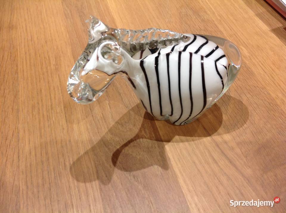 Zebra Figurka Szklana MURANO Vintage lubuskie