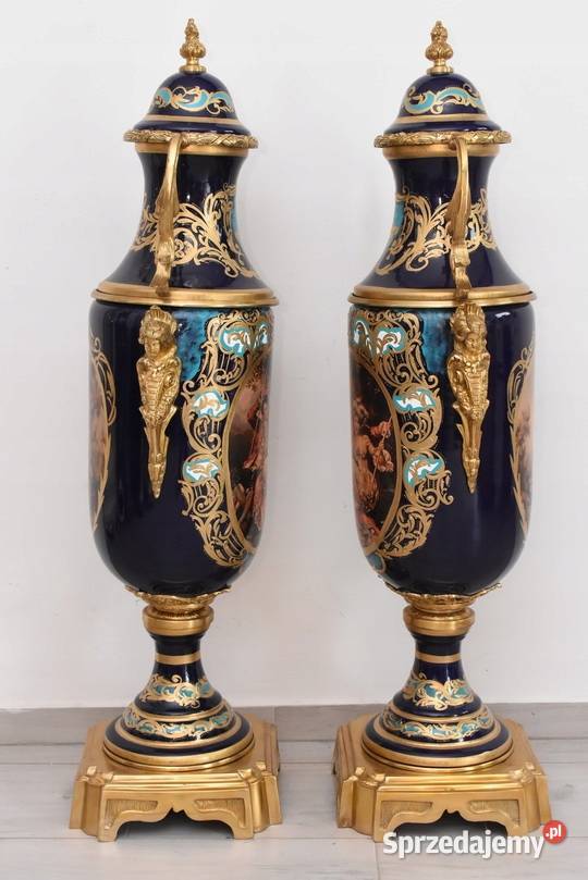 Francuski Zestaw Porcelanowy Wazy Amfora Amfory Kraków