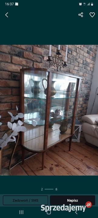 Witryna gablota retro prl lata 50te vintage Gdańsk sprzedam