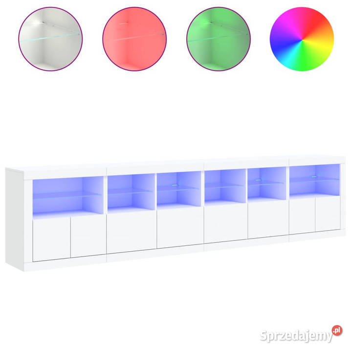 Szafka z oświetleniem LED biała 283x37x67 Warszawa