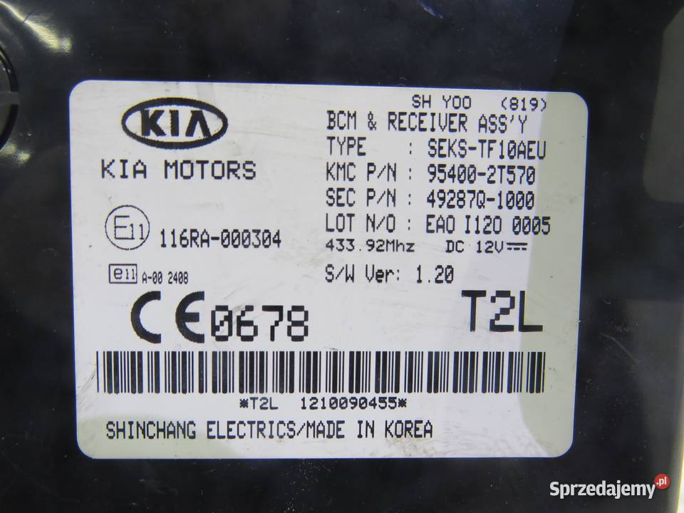 MODUŁ STEROWNIK BCM OPTIMA 17 CRDI 954002T570 sprzedam