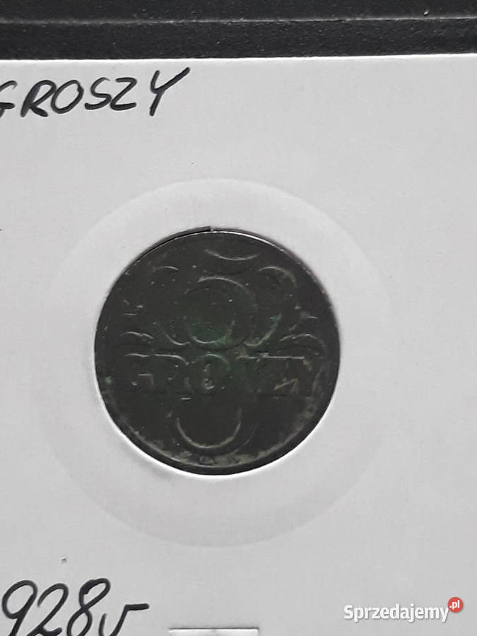 5 Groszy 1928 r super stan Konin sprzedam