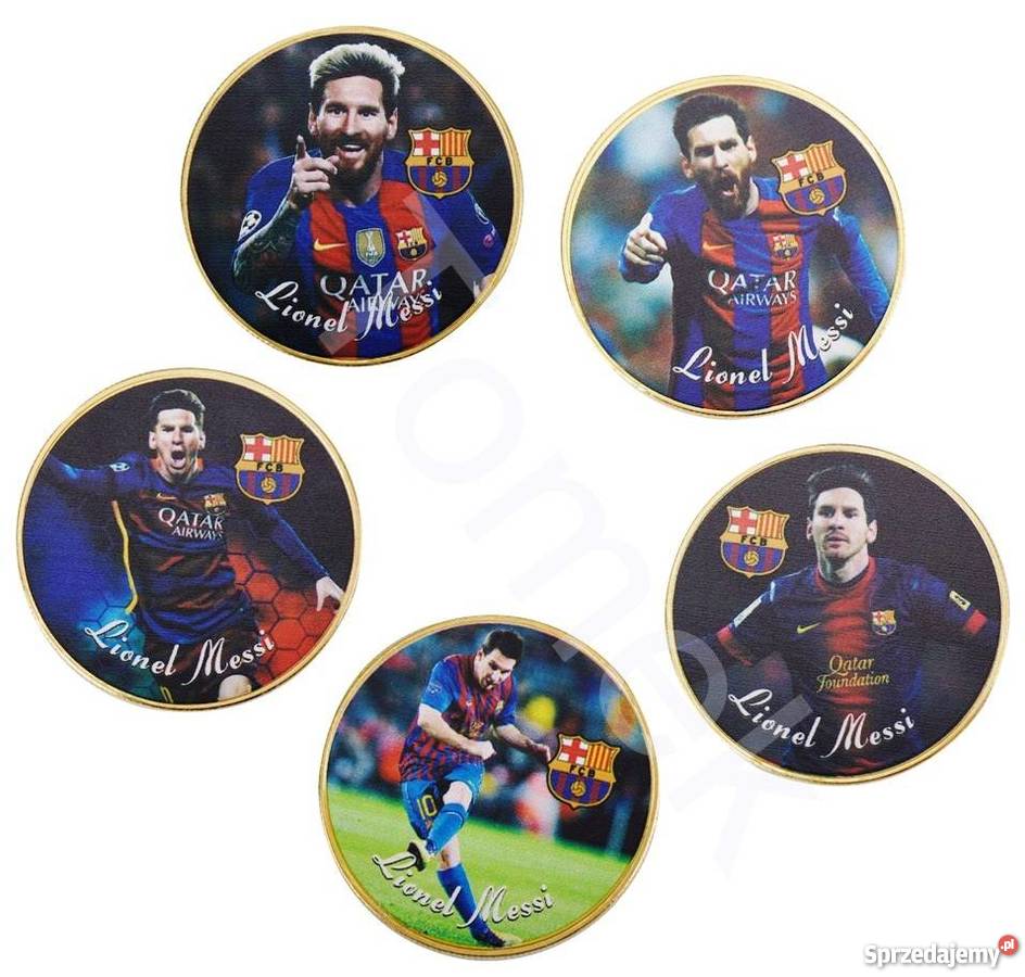 Lionel Messi Barcelona Moneta Medal Złoto 24 Sosnowiec