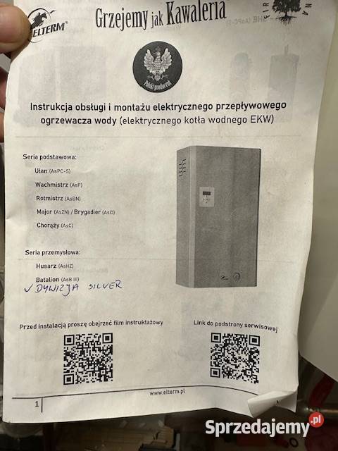 ocioł elektryczny przepływowy podgrzewacz Mińsk Mazowiecki