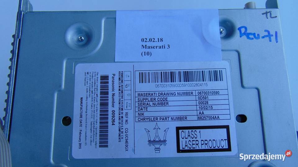MASERATI GHIBLI RADIOODTWARZACZ CD RADIO osobowe Nowy Tomyśl