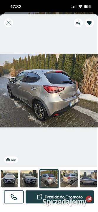 Mazda 2 2016r 15 90 stan serwisowana w ASO sprowadzony 2 lubuskie Gorzów Wielkopolski