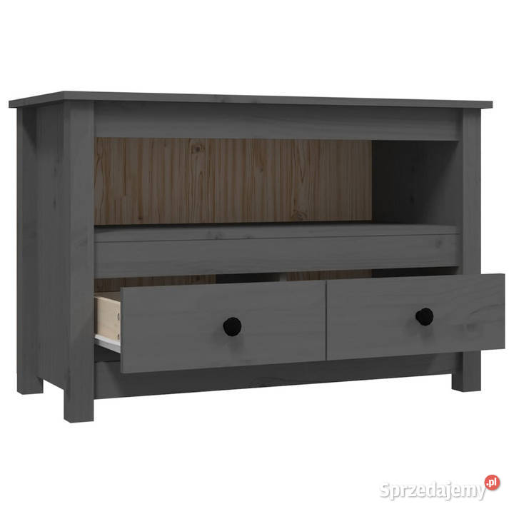 Szafka pod telewizor szara 79x35x52 lite drewno Warszawa