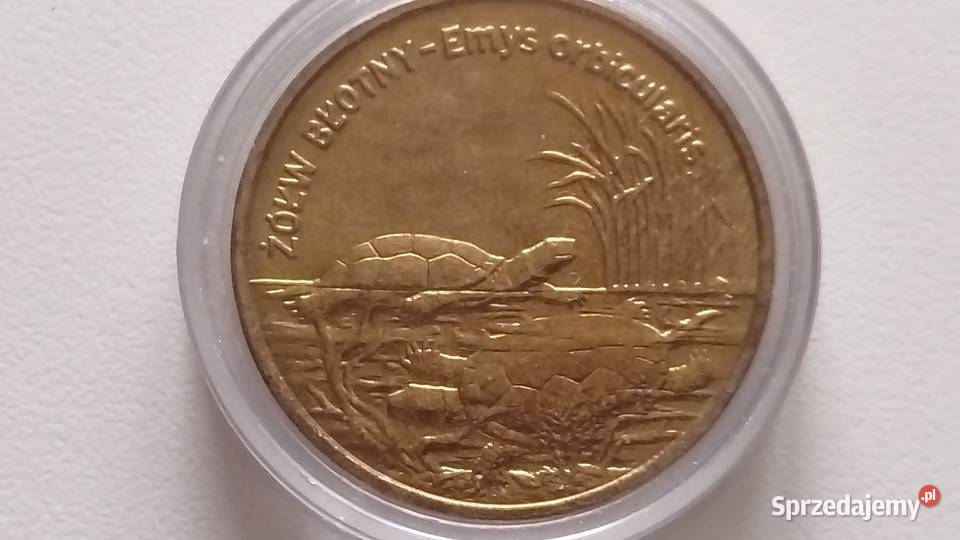 Moneta 2 2002 r Żółw błotnySeria Zwierzęta Mosina sprzedam