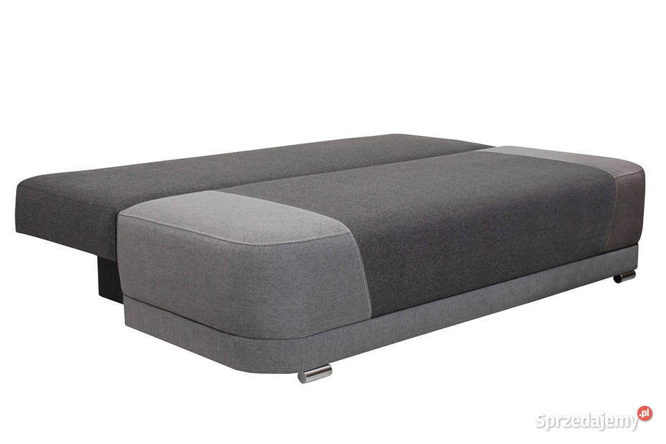 Kanapa Tapicerowana Szara VENUS Zaokrąglone Boki Brzozów