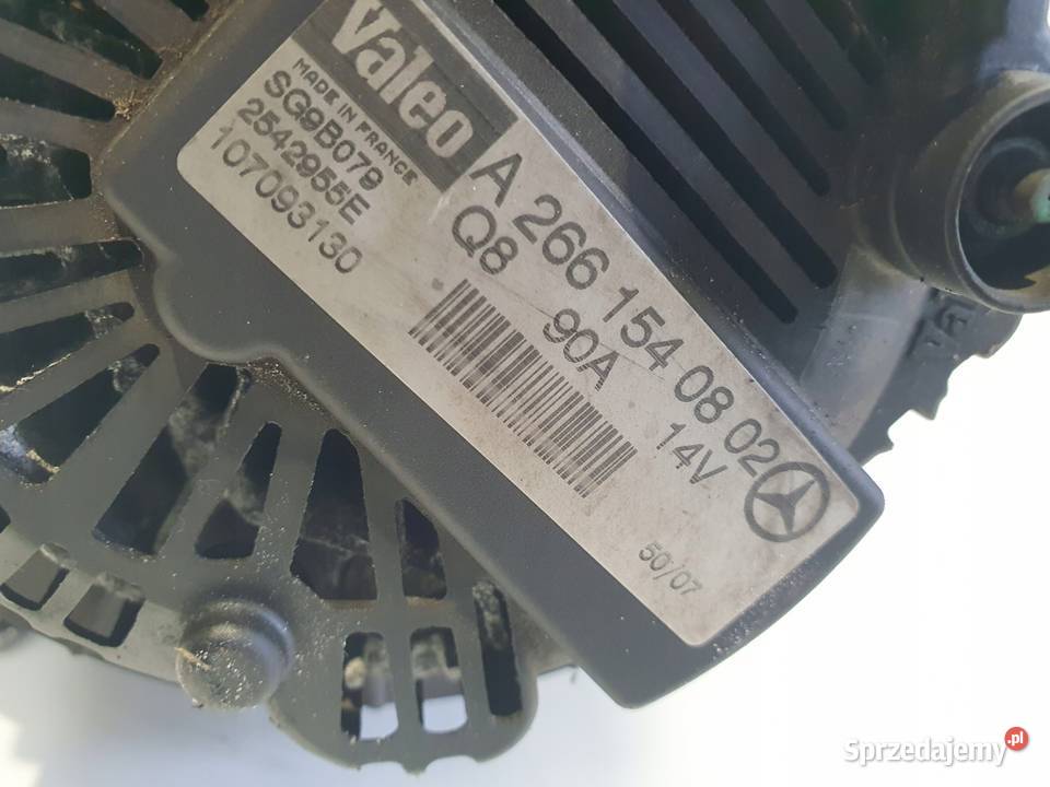 ALTERNATOR Mercedes W169 15 8V valeo A2661540802 Rudka