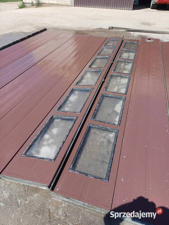 Drzwi segmentowe brama 5x4 z przeszkleniem garażowa kujawsko-pomorskie Wrocki