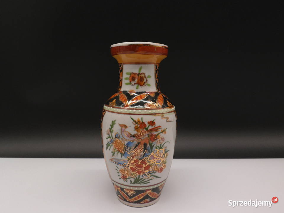 CHINY mały ręcznie malowany wazon ceramiczny Raszków sprzedam