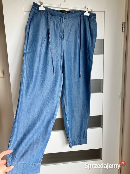 Nowe lekkie spodnie Reserved wiskoza jeans XL Nisko