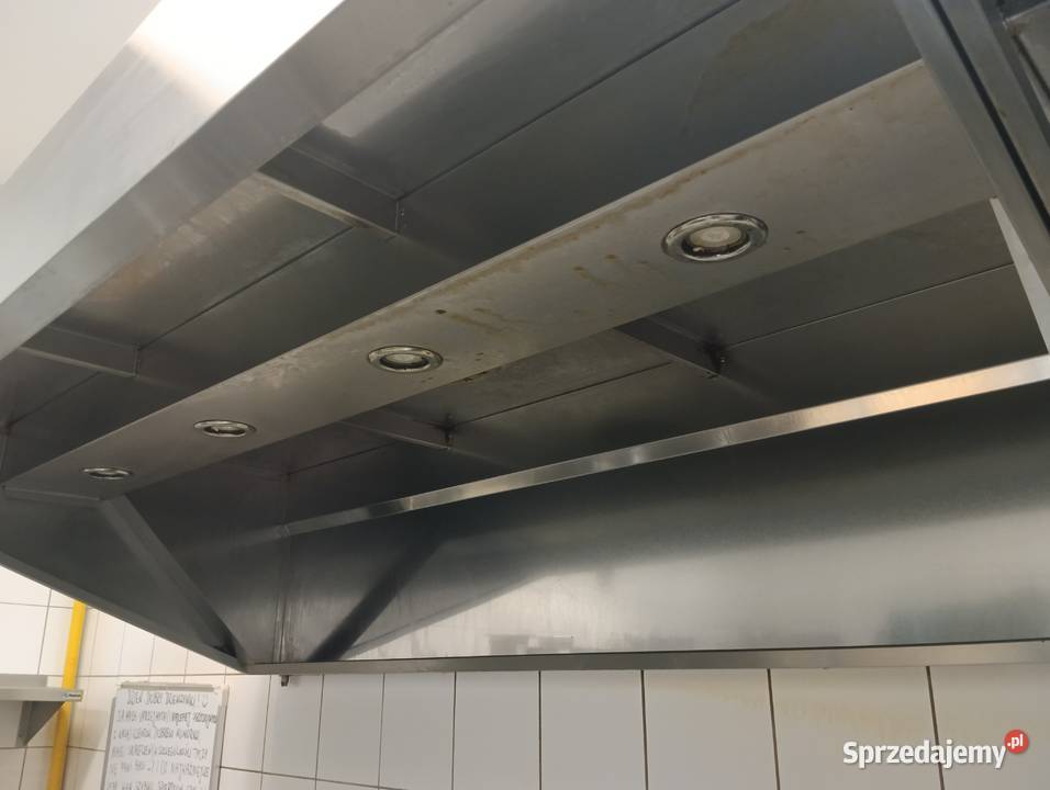 Okap nierdzewny przyścienny 3200x900x450mm Leszno