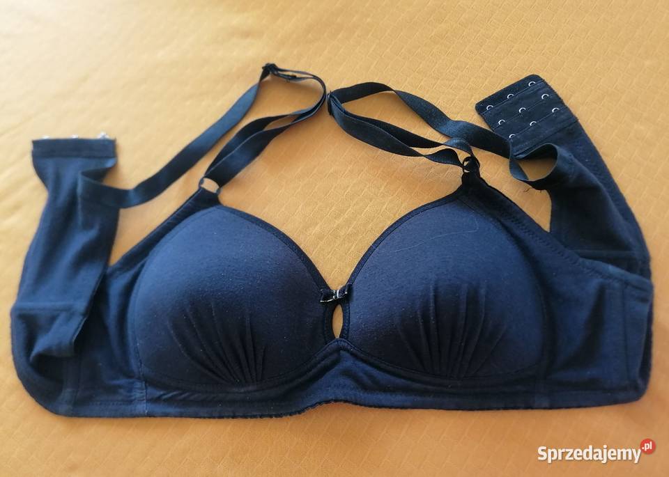 Biustonosz pushup gładkiczarny rozmiar 75C Push-up Łódź