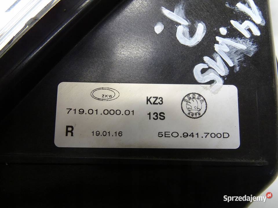 HALOGEN LAMPA PRZECIWMGIELNA PRAWA PRZEDNIA małopolskie