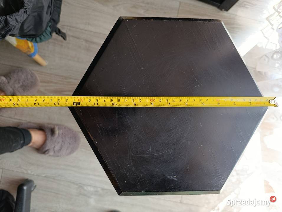 kwietnik stolik czarny słupek