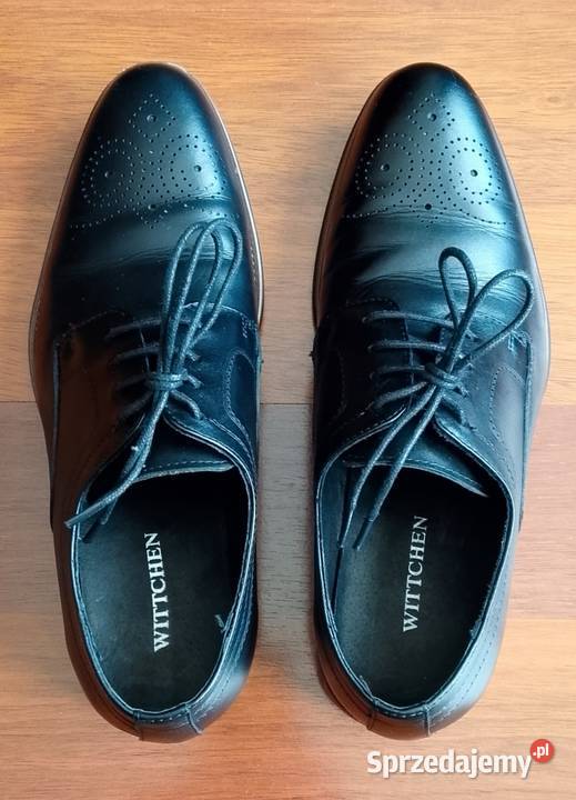 Eleganckie półbuty skórzane Derby Brogue firmy Katowice