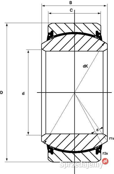 Łożysko przegubowe GE35UK2RS Do maszyn uprawowych Kamionna