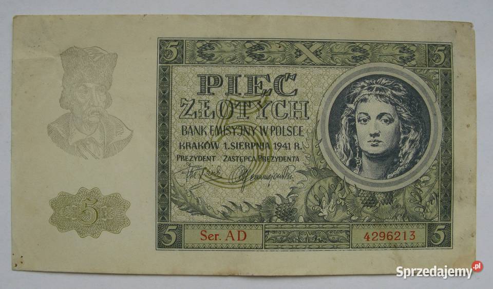 5 złotych 1941 10 złotych 1940 zestaw 3 śląskie Dąbrowa Górnicza
