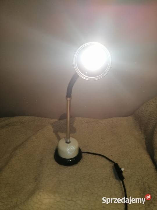 Lampka VEB Narva Rosa Luxemburg 60te Vintage beżowy Legnica